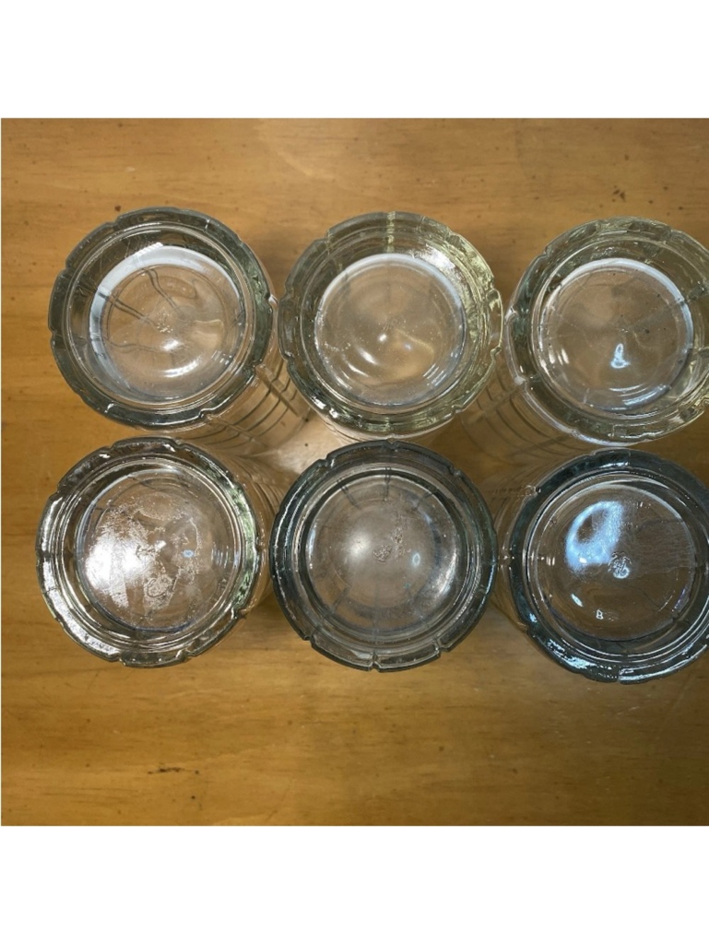 Anchor Hocking Tartan Drinking Glasses Tumblers 6" Vintage Clear Heavy, Set Of 6 - Picture 6 of 9
